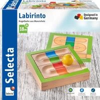 Selecta 62103 Labirinto, Kugelbahn, 16 Teile, Motorikspielzeug aus Holz