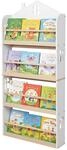 Relaxdays B&uuml;cherregal Kinder, HBT: 130 x 60 x 15 cm, Kinderb&uuml;cherregal Wand, 4