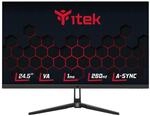 Itek GGF Monitore - 24,5" flach, FHD 1920 x 1080, VA Panel, 260 Hz, 16:9, 1 ms, HDMI,