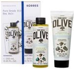 KORRES OLIVE & SEA SALT K&ouml;rperpflege Set &ndash; Duschgel 250ml & Bodymilk 200ml,
