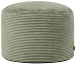 Icon Milano Hocker, Salbeigr&uuml;n, Flauschiger Cord Stoff, Sitzsack Cord,...