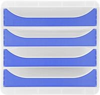 Exacompta 310360D Premium Ablagebox Chromaline mit 4 Schubladen f&uuml;r DIN A4+