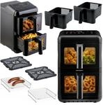 Berdsen Hei&szlig;luftfritteuse Airfryer - 11,6 l - Doppelkammer vertikal 2 x 5,8 l...