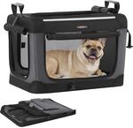 Feandrea Hundebox faltbar, 60 cm Transportbox f&uuml;r kleine Hunde, Hundetasche,
