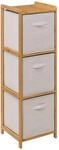 5 five simply smart Regal Tidy Box mit 3 k&ouml;rben aus braunem Bambus