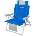 AKTIVE Klapp- und Liege-Strandstuhl mit 5 Positionen, XXL-Sitzfl&auml;che und -H&ouml;he,