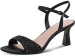 Tamaris Damen Sandalette mit Stilettoabsatz, schwarz, 37 EU