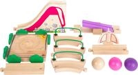 small Foot Kugelbahn Junior Spielplatz aus Holz mit flexiblen Elementen, inkl.