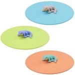 LURCH Mein Deckel Lucky Lurch 3er Set Greyce, Minty und Violet &ndash; 3 Silikondeckel