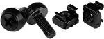 StarTech.com M6 x 12mm - Schrauben und K&auml;figmuttern - 100er Pack - Schwarz - M6