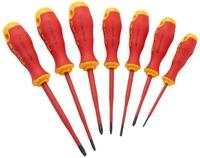 Fluke Kit mit 7 isolierten Schraubendrehern, 1.000 V (3 Schlitz-, 2 Kreuzschlitz-, 2