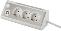 maxtrack Tischsteckdose NV70-1,5WL 3-Fach Eck-Mehrfachsteckdose 2X