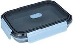 Lurch Frischhaltebox Silikon faltbar up & down 1200 ml frozen blue