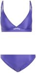 adidas Damen Padded 2-Way Straps Triangle Bikini Set Swimwear, Solar Purple/White, 32