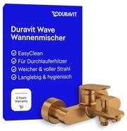 Duravit Wave Wannenarmatur Aufputz f&uuml;r 2 Verbraucher, Einhebel-Wannenmischer mit