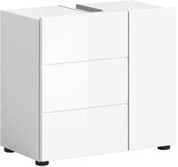 xonox.home - Waschbeckenunterschrank Vira 60x56x34 cm in Front wei&szlig; Hochglanz