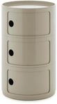 Kartell Componibili Big, Container 3-f&auml;cher, Durchmesser 42 cm, Taupe