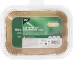 PAPSTAR, 100 Backpapiere 22 cm x 14 cm x 4,5 cm braun f&uuml;r Hei&szlig;luftfritteusen