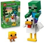 LEGO Minecraft H&uuml;hnerreiter - Bauspielzeug - Zimmerdeko zum Videospiel mit