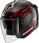 Shark, Jet Motorradhelm SKWAL I3 JET LIGHT-BLUR Black Red White KRW, M