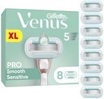 Gillette Venus Pro Smooth Sensitive Rasierklingen Damen, 8 Original...