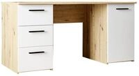 Forte NET307 Schreibtisch 140, moderner Schreibtisch mit 3 Schubladen und 1