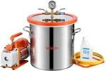 VEVOR Vakuumpumpe mit 18,9 L Vakuumkammer, 3,5 CFM 99 L/min, 180 W, 1-stufige