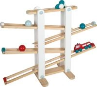 small Foot Kugelbahn aus Holz, XL-Motorikspielzeug mit 3 Kugeln und