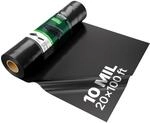 VEVOR PE Baufolie 6,96x30,48 m, 0,25 mm Dicke Kunststofffolienrolle,