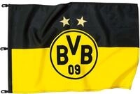 BVB Hissfahne 150x100cm | Wetterfest, 100% Polyester, offiziell | Inkl. 3