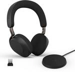 Jabra Evolve3 75 On-Ear Bluetooth Headset kabellos mit Mikrofon, Schwarz
