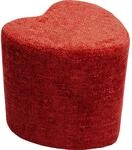 KARE Design Hocker Lovely, Rot, Sitzhocker, Ablage, Herzform, Wohnzimmer, Flur,