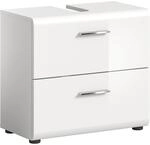 xonox.home - Waschbeckenunterschrank Ice 60x54x32 cm in wei&szlig; Hochglanz...