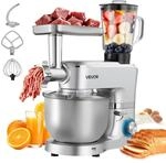 VEVOR multifunktionale K&uuml;chenmaschine elektrisch 1500 W mit Edelstahlsch&uuml;ssel...