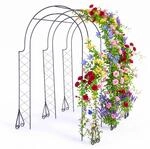 Relaxdays Rosenbogen, Metall, HBT: 250 x 180 x 210 cm, Torbogen Garten, Stabiler