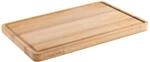 HENCKELS Cutting Board Schneidbrett aus Holz, 40 x 27,5 x 2,5 cm, Saftrille,
