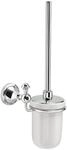 Gedy Nevis WC-B&uuml;rstenhalter zur Wandmontage, Chrom, Edelstahl und Porzellan, 15,5 x