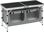 WOLTU Campingschrank klappbar, Campingtisch mit Stauraum, Schwarz+Grau |...
