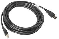 Lanberg CA-USBA-10CC-0050-BK USB 2.0 A-Stecker auf USB 2.0 B-Stecker Kabel, 5m