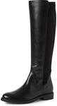 Marco Tozzi Damen Stiefel mit Lederanteil Bequem, Schwarz (Black Comb), 36 EU