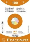 Exacompta Karteikarten, kariert, 5 x 5 mm, perforiert, eingeschwei&szlig;t, f&uuml;r