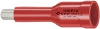 KNIPEX Steckschl&uuml;sseleinsatz f&uuml;r Innensechskantschrauben mit Innenvierkant...