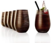St&ouml;lzle Lausitz Wassergl&auml;ser Twister Schwarz-Bronze 6er-Set 465ml &ndash;