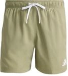 adidas Herren 3 Stripes Swim 5 Inch Swimwear, Tent Green/White, L