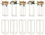 VEVOR 10er-Set Blumenhocker Eckig 28x28x80cm Blumenst&auml;nder Eisen Beistelltisch