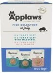 Applaws Premium Natural Nassfutter f&uuml;r Katzen, Fischauswahl in Gelee 70g