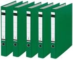 Leitz Plastik-Ringordner ohne Schlitze A4, 5er Pack, Gr&uuml;n, 3,5 cm...