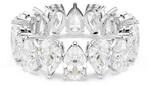 Swarovski Matrix Vittore Ring, Wei&szlig;er Damenring mit Silberfarbenem Finish und