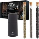 Microplane Gew&uuml;rzm&uuml;hle im Set mit Tellicherry Pfeffer, Gr&uuml;ner Pfeffer &