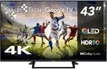 Smart Tech 43QG06V QLED Fernseher 43 Zoll Google TV - HDR Fernseher mit 4K UHD